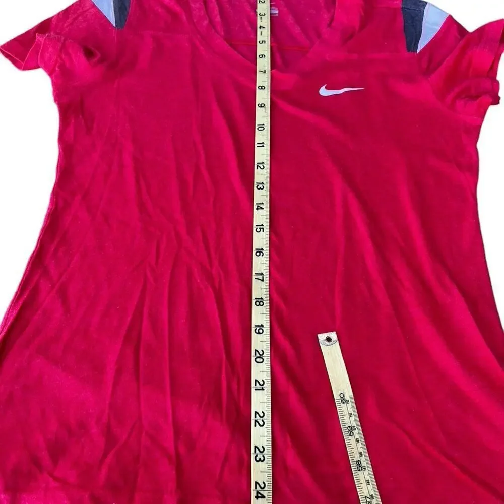 Nike Red Short Sleeves, V-neck, Women's size M